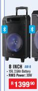 Dixon 8 Inch Portable Trolley Speaker AW-8