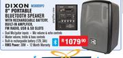 Dixon 8" Portable Bluetooth Speaker MS8009PO