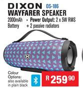 Dixon Rechargeable Bluetooth Wayfarer Speaker OS-186