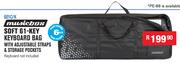 Musicbox Soft 61 Key Keyboard Bag With Adjustable Straps & Storage Pockets 601C/K