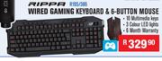 Rippa Wired Gaming Keyboard & 6-Button Mouse R195/386