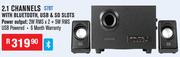 Dixon 2.1 Channels With Bluetooth, USB & Micro SD Slots S7BT