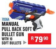 Manual Pull Back Soft Bullet Gun With 10 Soft Bullets 7036A