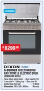 Dixon 6 Burner Freestanding Gas Stove & Electric Oven Stainless Steel DC76GES