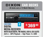 Dixon Car Decks Digital Media Receiver With Bluetooth, RM Radio, USB & SD Slots DN3228M3