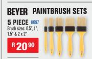 Beyer 5 Piece Paintbrush Sets Brush Sizes 0.5", 1", 1.5", 7 2x2" K097