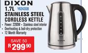 Dixon 1.7L Stainless Steel Cordless Kettle Y6243SB