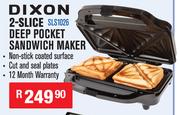 Dixon 2-Slice Deep Pocket Sandwich Maker SLS1026