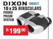 Dixon 10 x 25 Binoculars Porro Prism System BN05077