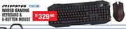 Rippa Wired Gaming Keyboard & 6-Button Mouse R195/386