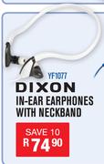 Dixon In-Ear Earphones With Neckband YF1077