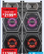 Dixon Dual 10 Inch Stereo Speakers(Pair) With LED Effects FL-006D