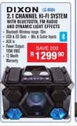 Dixon 2.1 Channel HiFi System With Bluetooth,FM Radio & Dynamic Light Effects LG-808A