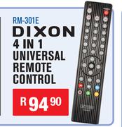 Dixon 4 In 1 Universal Remote Control RM-301E