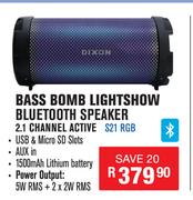 Dixon Bass Bomb Lighshow Bluetooth Speaker 2.1 Channel Active S21 RGB