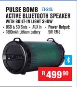 Dixon Pulse Bomb Active Bluetooth Speaker With Built In Light Show EF-S15L