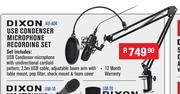 Dixon USB Condenser Microphone Recording Set AU-A04