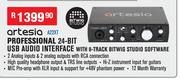Artesia Professional 24 Bit USB Audio Interface With 8 Track Bitwig Studio Software A22XT