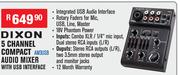 Dixon 5 Channel Compact Audio Mixer With USB Interface AM3USB