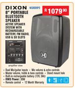 Dixon 8" Portable Bluetooth Speaker Active Speaker System MS8009PO