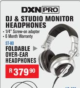 DXN Pro DJ & Studio Monitor Foldable Over Ear Headphones ST-80