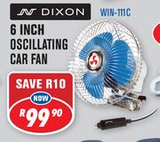 Dixon 6 Inch Oscillating Car Fan WIN-111C