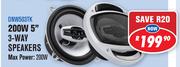 Dixon Car Speakers 200W 5" 3 Way Speakers DNW503TK