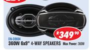 Dixon Car Speakers 360W 6x9" 4-Way Speakers DN-DB694