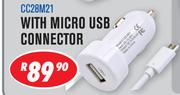 USB Car Chargers With Micro USB Connector CC28M21