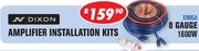 Dixon 1600W 8 Gauge Amplifier Installation Kits DN8GA