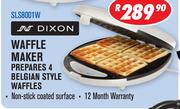 Dixon Waffle Maker Prepares 4 Belgian Style Waffles SLS8001W