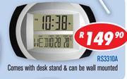 Dixon Multifunction Digital Clocks With Calendar, Date, Alarm And Temperature RS3310A