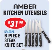 Amber 6 Piece Steak Knife Set K34002A