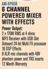 Dixon 6 Channel Powered Mixer With Effects AM-XP608