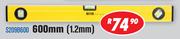 Beyer Heavy Duty Spirit Levels S209B600 600mm (1.2mm)