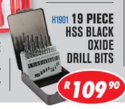 19 Piece HSS Black Oxide Drill Bits H1901