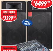 Dixon Dual 15" DJ/PA Speakers (Pair) SDJ3001