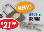 Heavy Duty Iron Padlocks With Brass Cylinder 32mm (363-32mm)