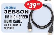 Jebson 1M High Speed HDMI Cable 3D & Ethernet Support JBHDMI1M