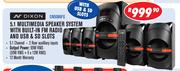 Dixon 5.1 Multimedia Speaker System With Built In FM Radio & USB & SD Slots DN5086FG