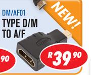 Dixon Type D/M To A/F HDMI Adapters DM-AF01