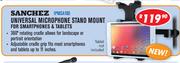 Sanchez Universal Microphone Stand Mount For Smartphones & Tablets IPMSA100