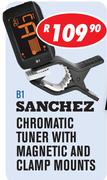 Sanchez Chromatic Tuner With Magnetic And Clamp Mounts B1