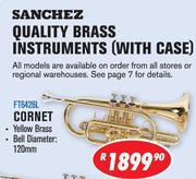 Sanchez Quality Brass Instruments With Case Cornet FT6426L
