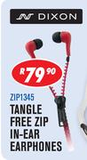 Dixon Tangle Free Zip In-Ear Earphones ZIP1345