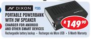 Dixon Portable Powerbank With 3W Speaker Charger For Android And Other Smart Devices PS95