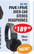 Dixon Five I Five Over-Ear Stereo Headphones 40mm driver ME-892
