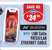 Dixon 1.5M Cat5e Patch/Lan Ethernet Cable NP511