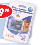 First Champion Micro SD Cards With SD Adapter 16GB Micro