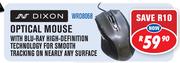 Dixon Optical Mouse With Blu-Ray High-Definition Technology For Smooth Tracking On Nearly AnySurface